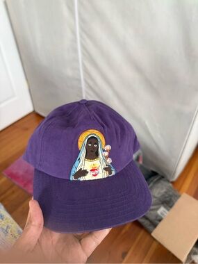 Denim Tears Black Mary Purple Hat